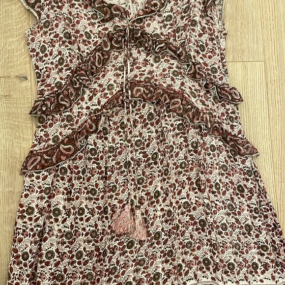 Faherty Bonita Block Print Midi Dress Apple
Baum Red Flutter Sleeves M - Picture 5 of 12